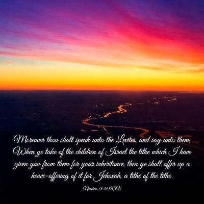 Picture 03 - Numbers 18:26 ASV - Moreover thou shalt speak unto the Levites, and - Bible Verse Picture