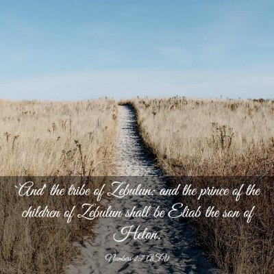Picture 03 - Numbers 2:7 ASV - `And' the tribe of Zebulun: and the prince of the - Bible Verse Picture