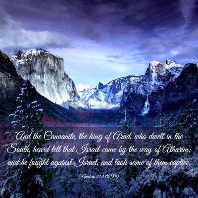 Picture 03 - Numbers 21:1 ASV - And the Canaanite, the king of Arad, who dwelt in - Bible Verse Picture