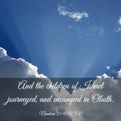 Picture 03 - Numbers 21:10 ASV - And the children of Israel journeyed, and - Bible Verse Picture