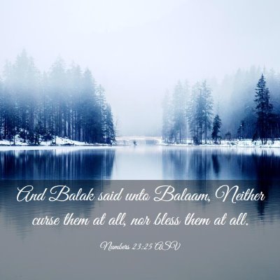 Picture 03 - Numbers 23:25 ASV - And Balak said unto Balaam, Neither curse them at - Bible Verse Picture
