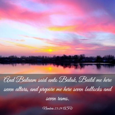 Picture 03 - Numbers 23:29 ASV - And Balaam said unto Balak, Build me here seven - Bible Verse Picture