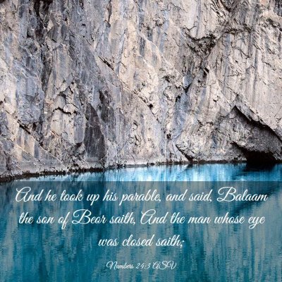 Picture 03 - Numbers 24:3 ASV - And he took up his parable, and said, Balaam the - Bible Verse Picture