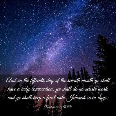 Picture 03 - Numbers 29:12 ASV - And on the fifteenth day of the seventh month ye - Bible Verse Picture