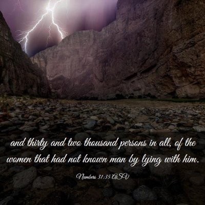 Picture 03 - Numbers 31:35 ASV - and thirty and two thousand persons in all, of - Bible Verse Picture