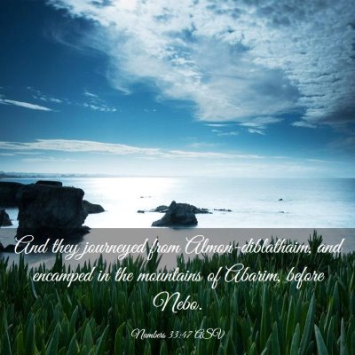 Picture 03 - Numbers 33:47 ASV - And they journeyed from Almon-diblathaim, and - Bible Verse Picture