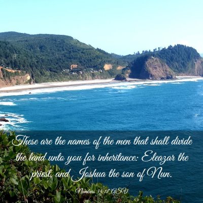 Picture 03 - Numbers 34:17 ASV - These are the names of the men that shall divide - Bible Verse Picture
