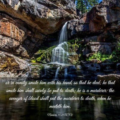 Picture 03 - Numbers 35:21 ASV - or in enmity smote him with his hand, so that he - Bible Verse Picture