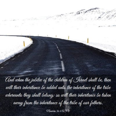 Picture 03 - Numbers 36:4 ASV - And when the jubilee of the children of Israel - Bible Verse Picture