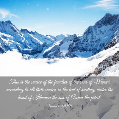 Picture 03 - Numbers 4:33 ASV - This is the service of the families of the sons - Bible Verse Picture