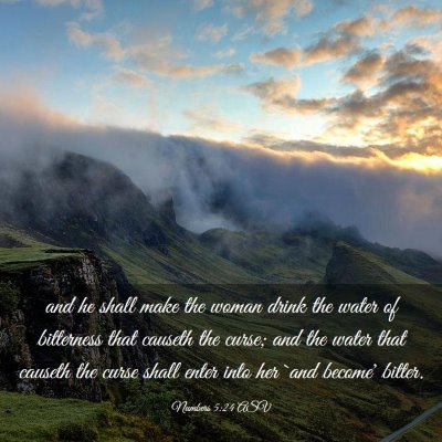 Picture 03 - Numbers 5:24 ASV - and he shall make the woman drink the water of - Bible Verse Picture