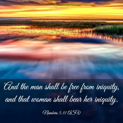 Picture 03 - Numbers 5:31 ASV - And the man shall be free from iniquity, and that - Bible Verse Picture