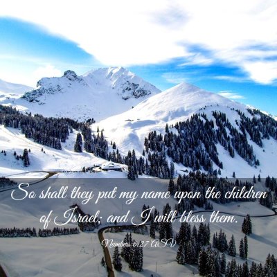 Picture 03 - Numbers 6:27 ASV - So shall they put my name upon the children of - Bible Verse Picture