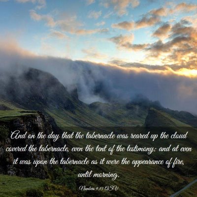 Picture 03 - Numbers 9:15 ASV - And on the day that the tabernacle was reared up - Bible Verse Picture