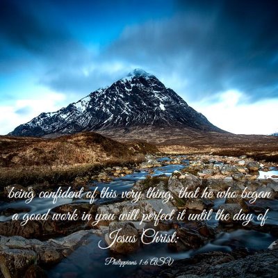 Picture 03 - Philippians 1:6 ASV - being confident of this very thing, that he who - Bible Verse Picture