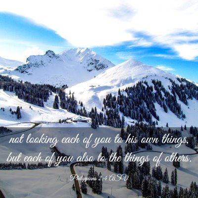 Picture 03 - Philippians 2:4 ASV - not looking each of you to his own things, but - Bible Verse Picture