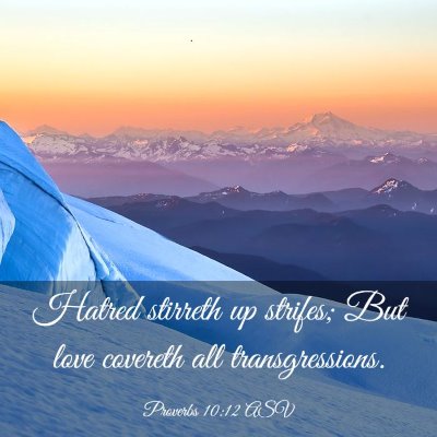 Picture 03 - Proverbs 10:12 ASV - Hatred stirreth up strifes; But love covereth all - Bible Verse Picture