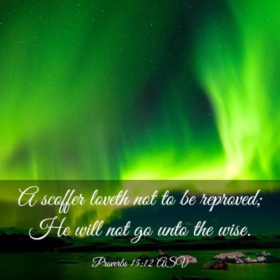 Picture 03 - Proverbs 15:12 ASV - A scoffer loveth not to be reproved; He will not - Bible Verse Picture