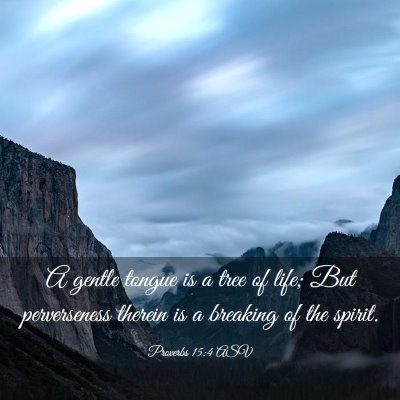 Picture 03 - Proverbs 15:4 ASV - A gentle tongue is a tree of life; But - Bible Verse Picture