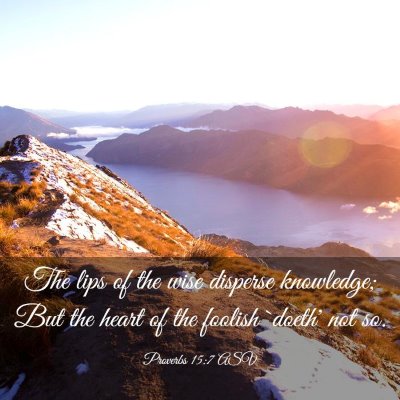 Picture 03 - Proverbs 15:7 ASV - The lips of the wise disperse knowledge; But the - Bible Verse Picture