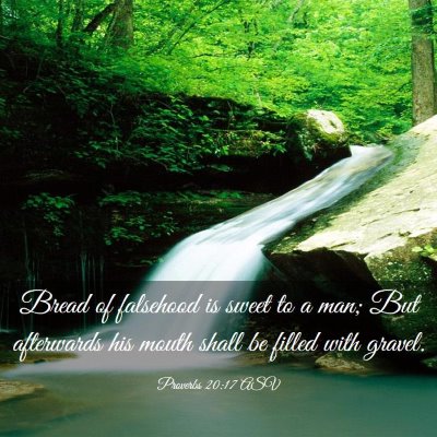 Picture 03 - Proverbs 20:17 ASV - Bread of falsehood is sweet to a man; But - Bible Verse Picture