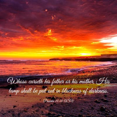 Picture 03 - Proverbs 20:20 ASV - Whoso curseth his father or his mother, His lamp - Bible Verse Picture