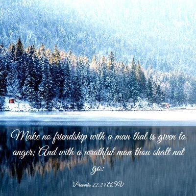 Picture 03 - Proverbs 22:24 ASV - Make no friendship with a man that is given to - Bible Verse Picture