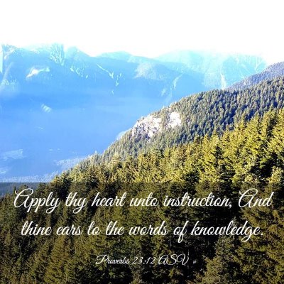 Picture 03 - Proverbs 23:12 ASV - Apply thy heart unto instruction, And thine ears - Bible Verse Picture