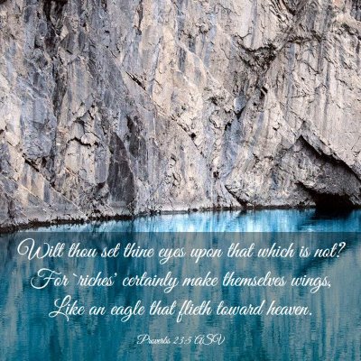 Picture 03 - Proverbs 23:5 ASV - Wilt thou set thine eyes upon that which is not? - Bible Verse Picture