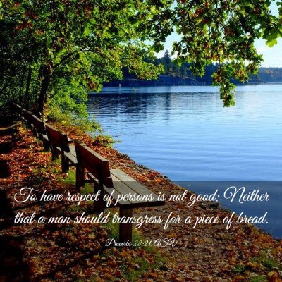 Picture 03 - Proverbs 28:21 ASV - To have respect of persons is not good; Neither - Bible Verse Picture