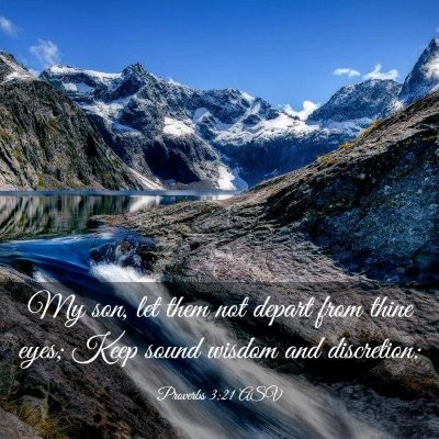 Picture 03 - Proverbs 3:21 ASV - My son, let them not depart from thine eyes; Keep - Bible Verse Picture