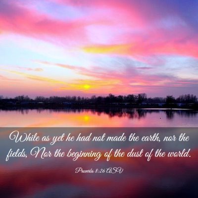 Picture 03 - Proverbs 8:26 ASV - While as yet he had not made the earth, nor the - Bible Verse Picture