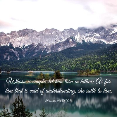 Picture 03 - Proverbs 9:4 ASV - Whoso is simple, let him turn in hither: As for - Bible Verse Picture