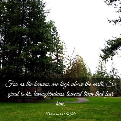 Picture 03 - Psalms 103:11 ASV - For as the heavens are high above the earth, So - Bible Verse Picture