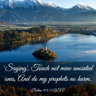 Picture 03 - Psalms 105:15 ASV - `Saying', Touch not mine anointed ones, And do my - Bible Verse Picture