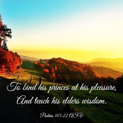 Picture 03 - Psalms 105:22 ASV - To bind his princes at his pleasure, And teach - Bible Verse Picture