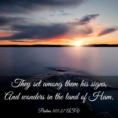 Picture 03 - Psalms 105:27 ASV - They set among them his signs, And wonders in the - Bible Verse Picture