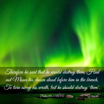 Picture 03 - Psalms 106:23 ASV - Therefore he said that he would destroy them, Had - Bible Verse Picture