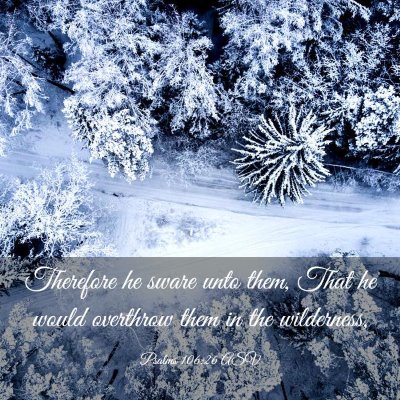 Picture 03 - Psalms 106:26 ASV - Therefore he sware unto them, That he would - Bible Verse Picture
