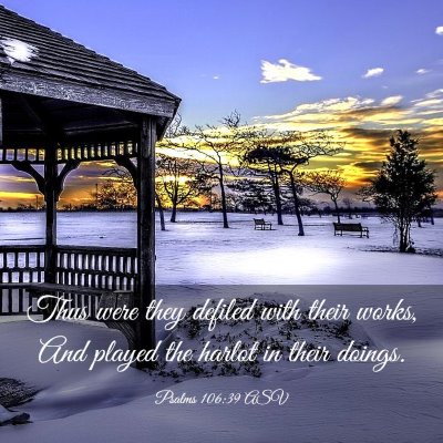 Picture 03 - Psalms 106:39 ASV - Thus were they defiled with their works, And - Bible Verse Picture