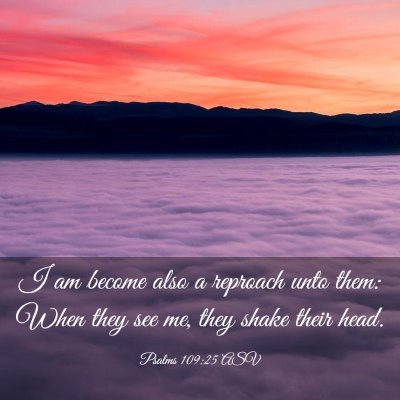 Picture 03 - Psalms 109:25 ASV - I am become also a reproach unto them: When they - Bible Verse Picture