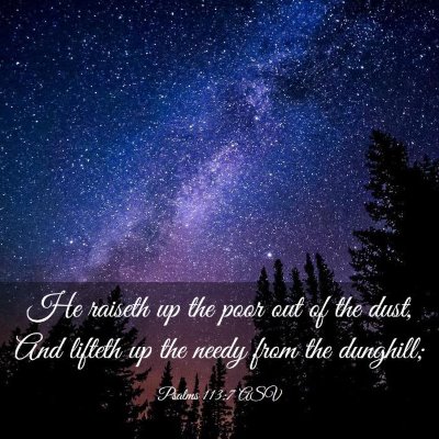 Picture 03 - Psalms 113:7 ASV - He raiseth up the poor out of the dust, And - Bible Verse Picture