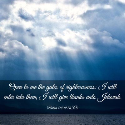 Picture 03 - Psalms 118:19 ASV - Open to me the gates of righteousness: I will - Bible Verse Picture