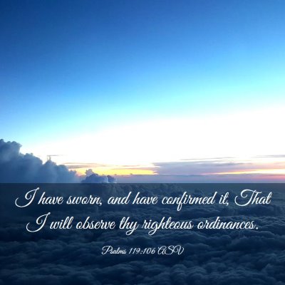 Picture 03 - Psalms 119:106 ASV - I have sworn, and have confirmed it, That I will - Bible Verse Picture