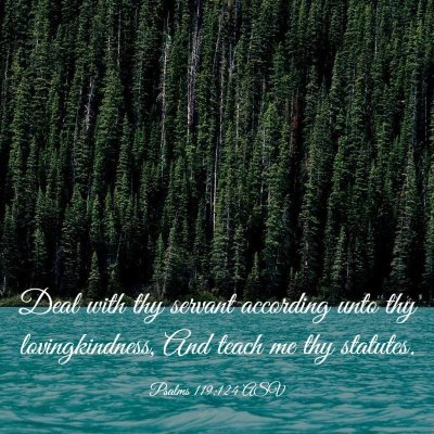Picture 03 - Psalms 119:124 ASV - Deal with thy servant according unto thy - Bible Verse Picture