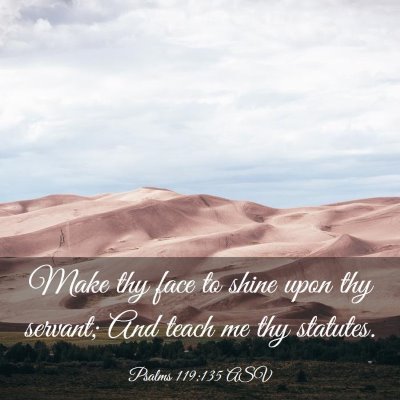 Picture 03 - Psalms 119:135 ASV - Make thy face to shine upon thy servant; And - Bible Verse Picture