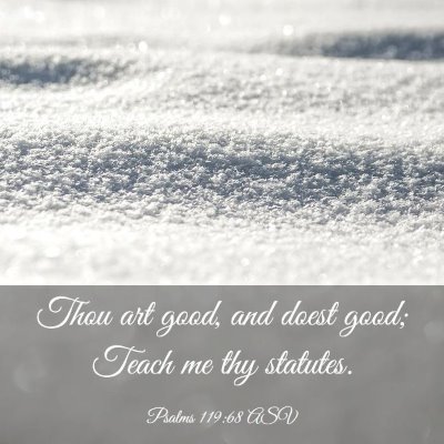 Picture 03 - Psalms 119:68 ASV - Thou art good, and doest good; Teach me thy - Bible Verse Picture