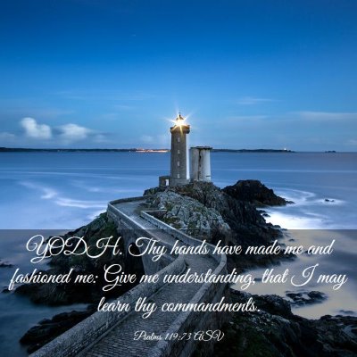 Picture 03 - Psalms 119:73 ASV - YODH. Thy hands have made me and fashioned me: - Bible Verse Picture