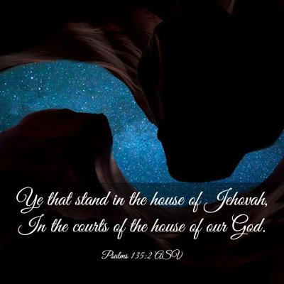 Picture 03 - Psalms 135:2 ASV - Ye that stand in the house of Jehovah, In the - Bible Verse Picture