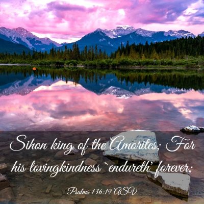 Picture 03 - Psalms 136:19 ASV - Sihon king of the Amorites; For his - Bible Verse Picture